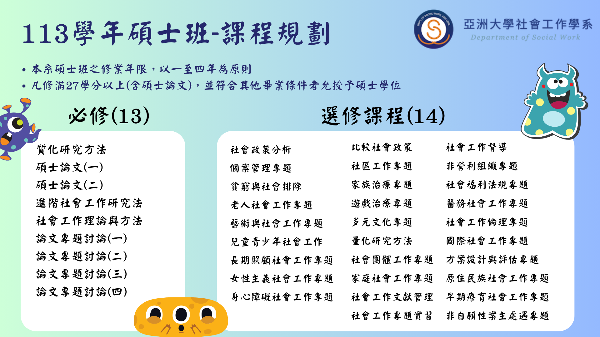 113學年碩士班-課程規劃